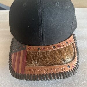 Custom handmade American flag snapback hat